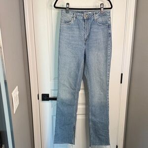 Zara Pale Blue Straight Leg Jeans